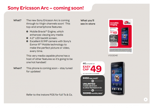 sony ericsson xperia arc price in singapore. Sony Ericsson Xperia Arc to be
