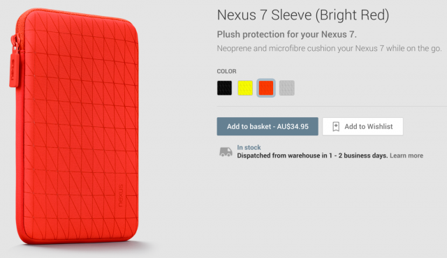Nexus 7 Sleeve Red
