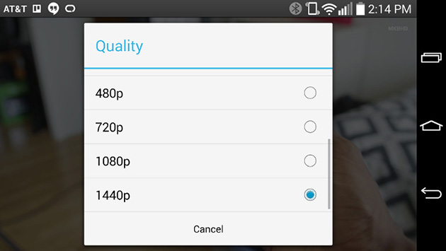 LG G3 YouTube 1440p Screenshot