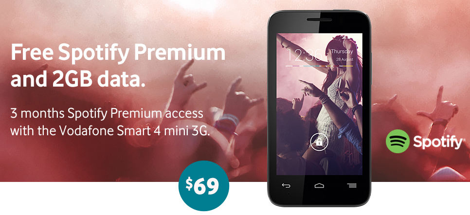 Vodafone Smart 4 Mini 3G + Spotify deal
