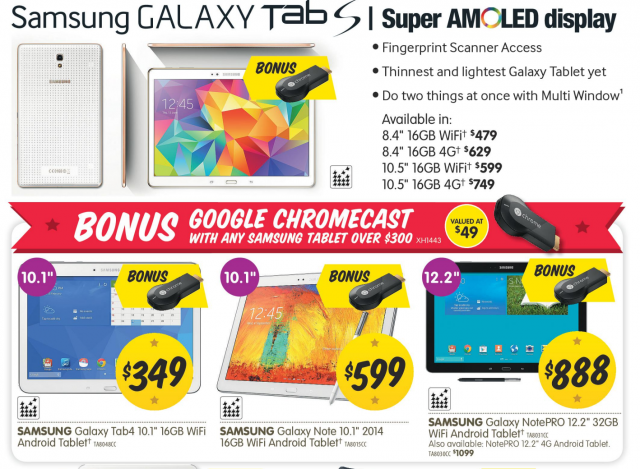 DSE - Samsung Tablet Chromecast offer