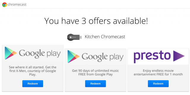 Chromecast Offers - Google Play
