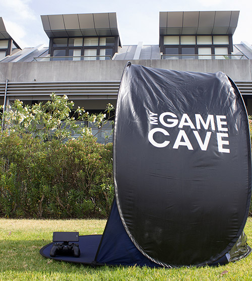 The Game Cave tent. You could be playing games in here!