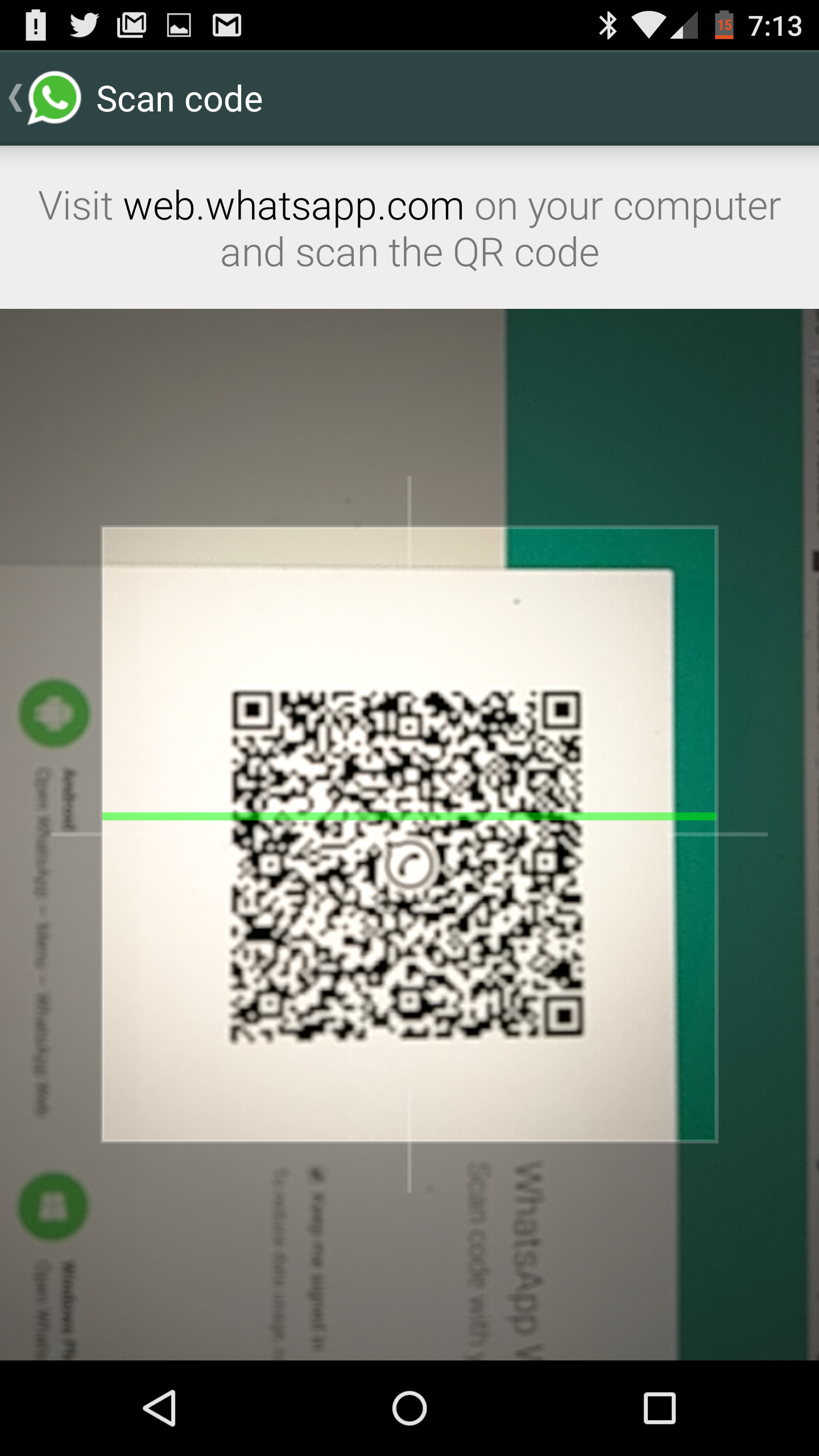 whatsapp web scan qr code