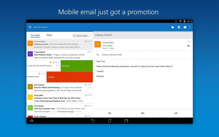 Microsoft Outlook Preview for Android