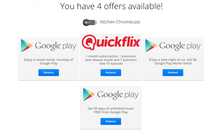 Chromecast Offers - March 2015