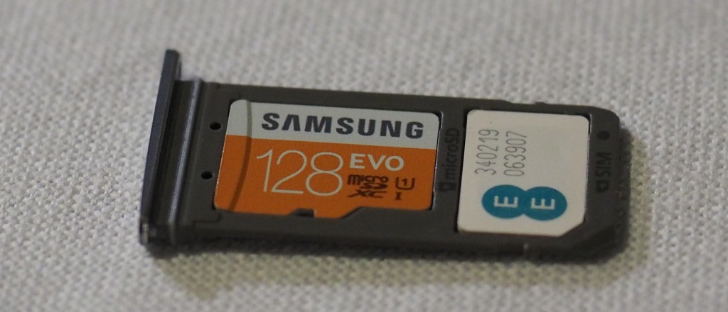 Samsung's combined MicroSD and SIM tray