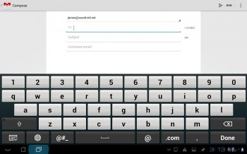 The Padfone's keyboard in tablet mode