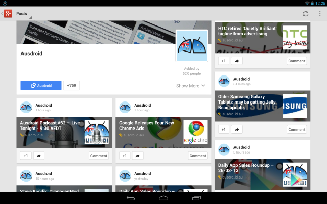 Google+ Stream