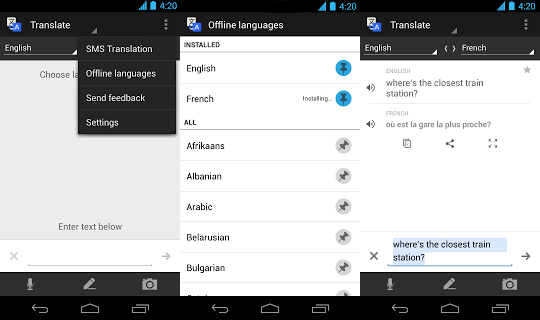 Translate Goes Offline