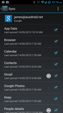 App data sycing