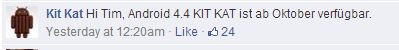 Kit Kat Facebook