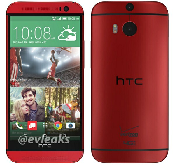 HTC One M8 Red Verizon Render