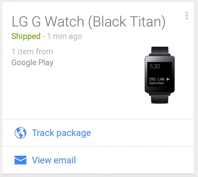 LG G Watch - Google Now