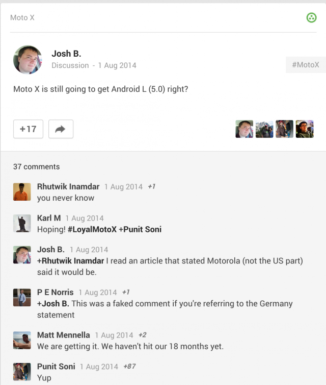 Moto X to receive Android L