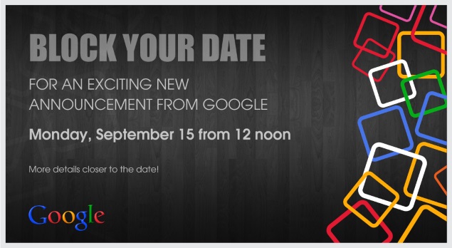 Android One - Google Event Invite