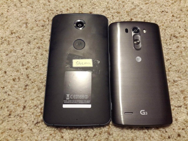 Motorola Shamu vs LG G3