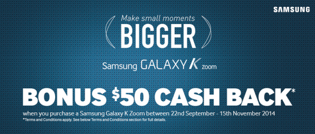 Galaxy K Zoom CashBack offer
