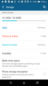 HTC One M9 - Storage