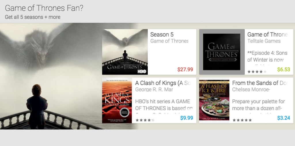 google play game of thrones book download