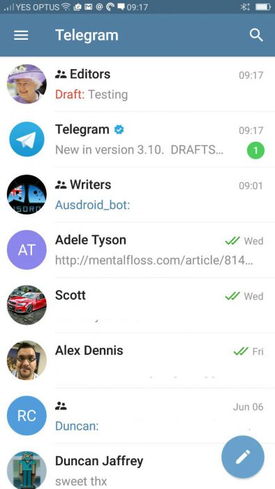Telegram - Drafts
