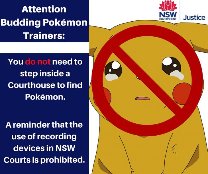 NSW Justice Pokemon
