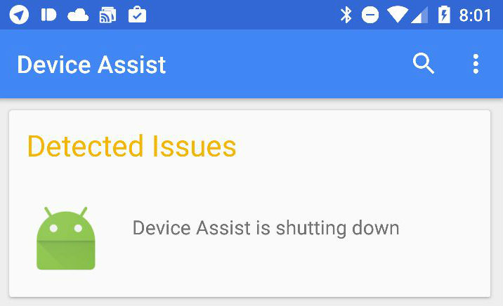 Device Assist - Shutting down