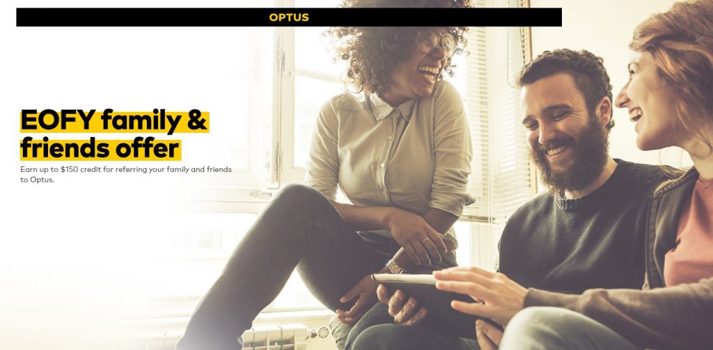 Optus offering $150 credit for referrers along with a 25% discount to