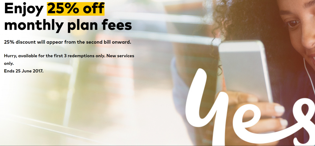 Optus also has competitive end of financial year offers - 25% off on 12