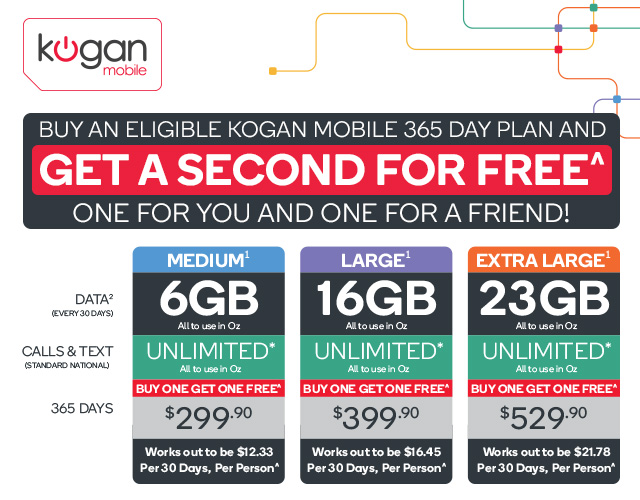 Kogan Mobile Offers Buy One Get One Free On 365 day Plans Ausdroid Kogan Mobile Offers Buy One Get One Free On 365 day Plans Ausdroid