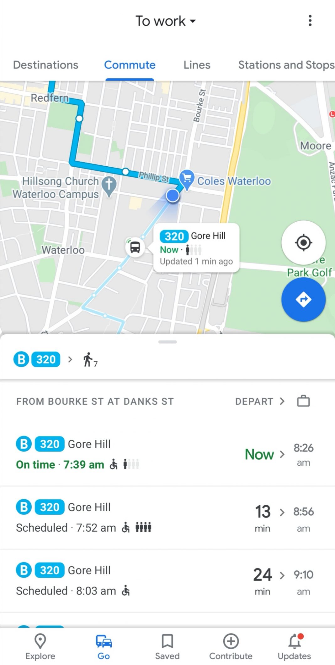 google maps directions from current location