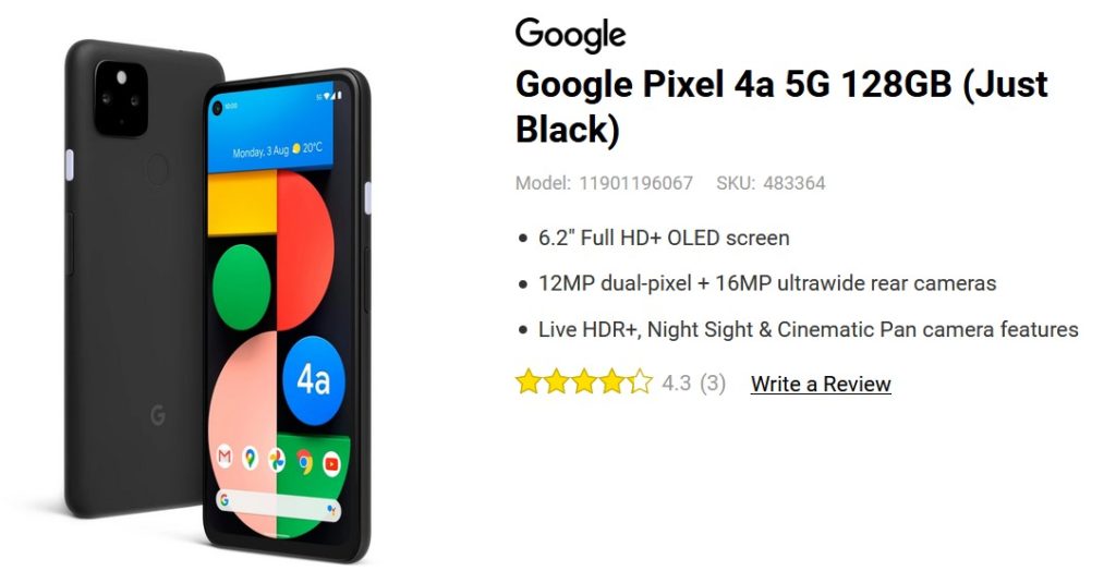 Grab a Boxing Day Bargin on a new Google Pixel 4a 5G or realme 6