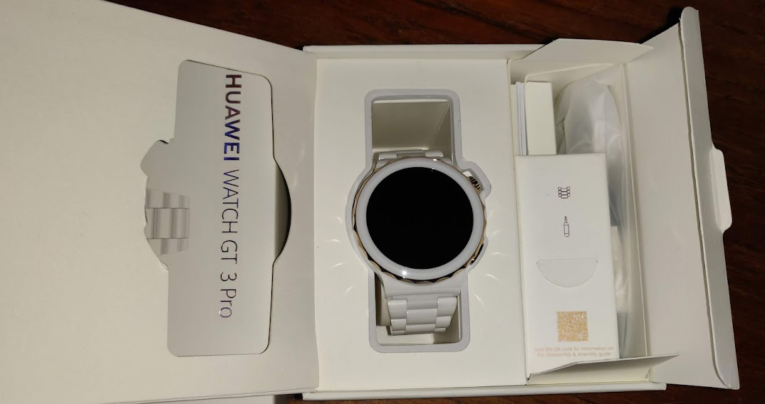 The box, watch and included accessories
