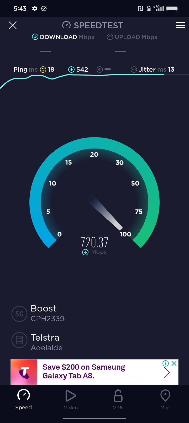 Boost 5G - Download speed