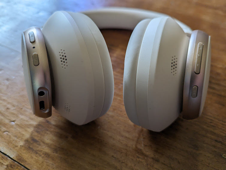 view of the buttons on the Soundcore Space One headphones