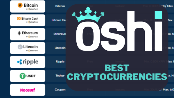 Best Cryptocurrencies Oshi Casino