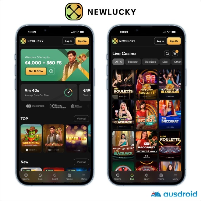 Screenshot of Lukki Casino game lobby on a mobile device