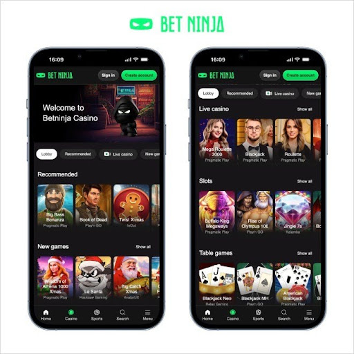 betninja casino on mobile screenshots